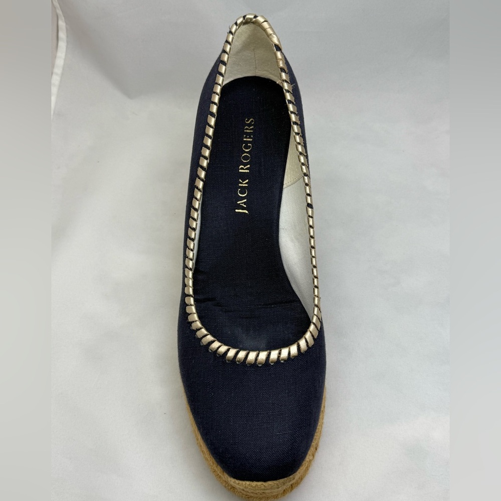 Jack Rogers Navy Espadrille Wedge - Picture 6 of 14
